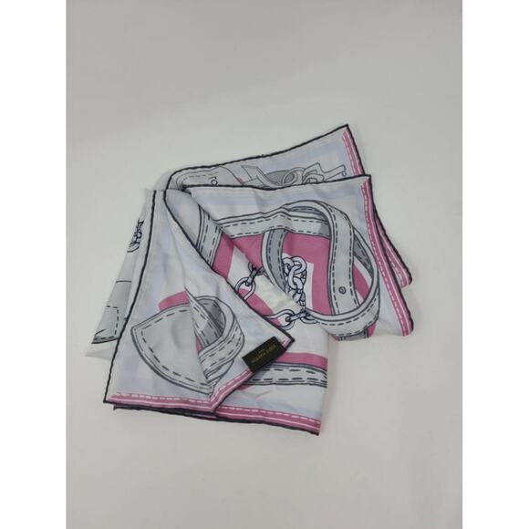 Louis Vuitton Grey multicolor LV Monogram Silk Square Scarf - Picture 2 of 10